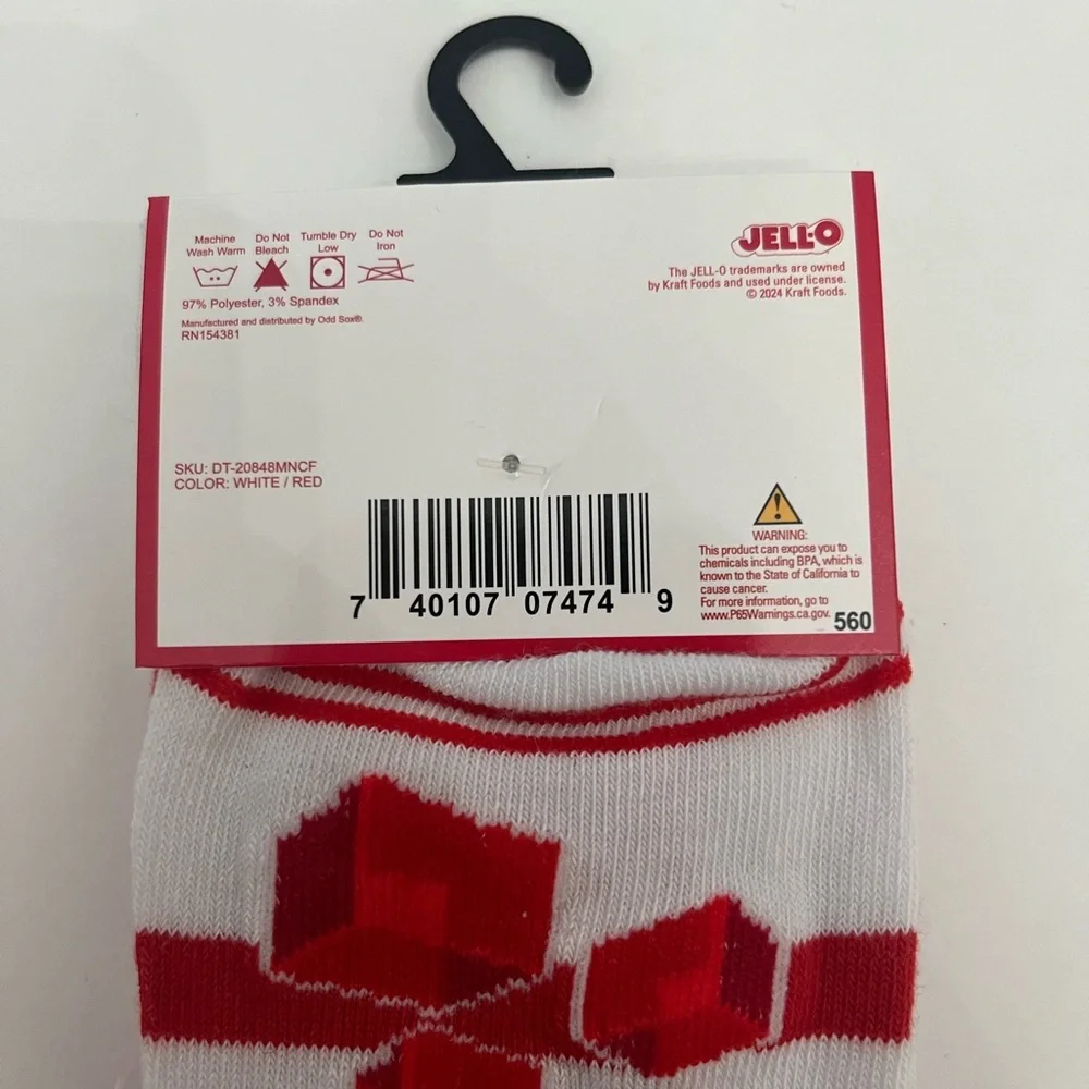 Jell-o Socks Fits Men’s Shoe Size 6-12